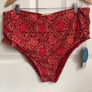 NEW NWT RHODE x Target High rise medium coverage red bikini bottom size 1X